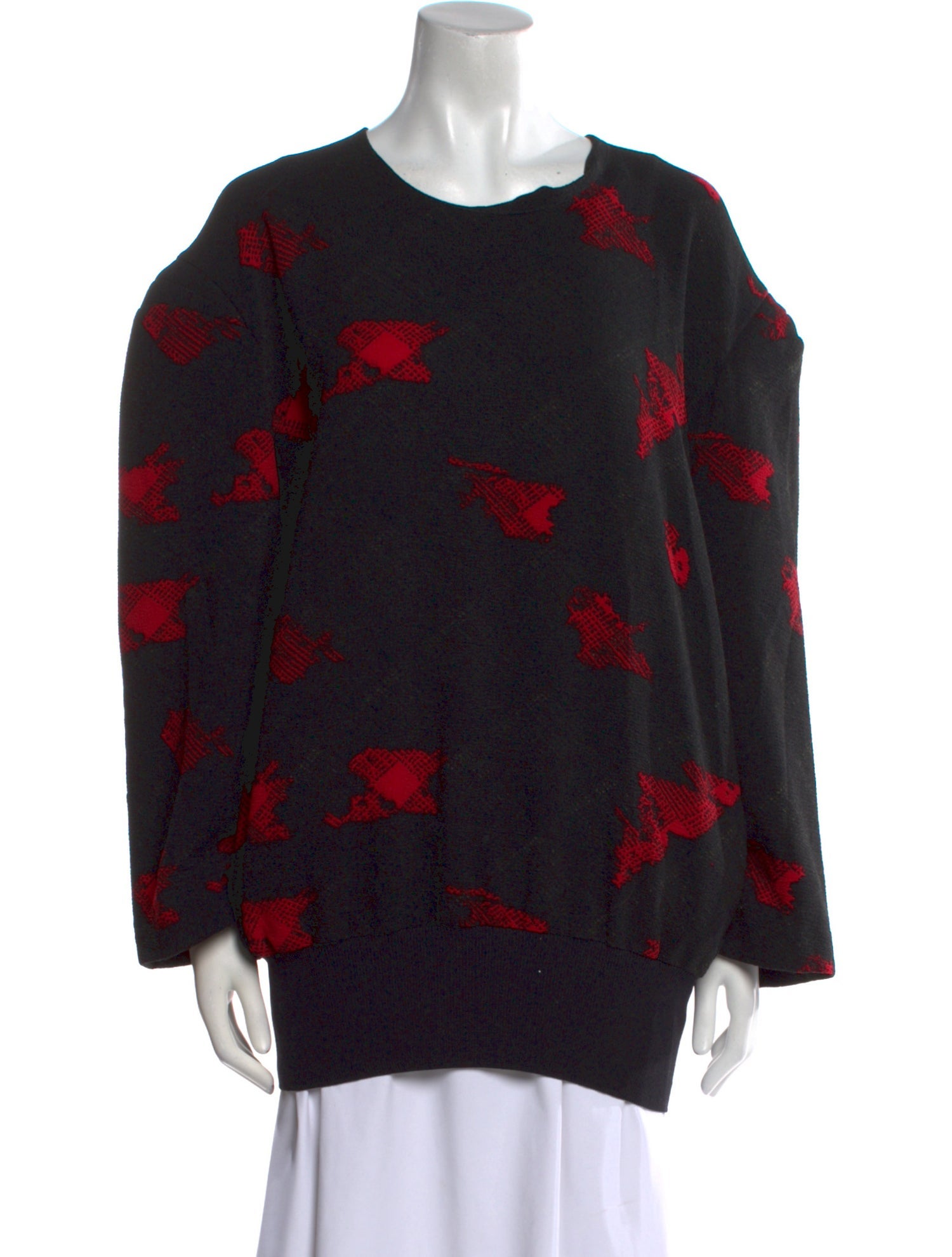 A Détacher Printed Scoop Neck Sweater