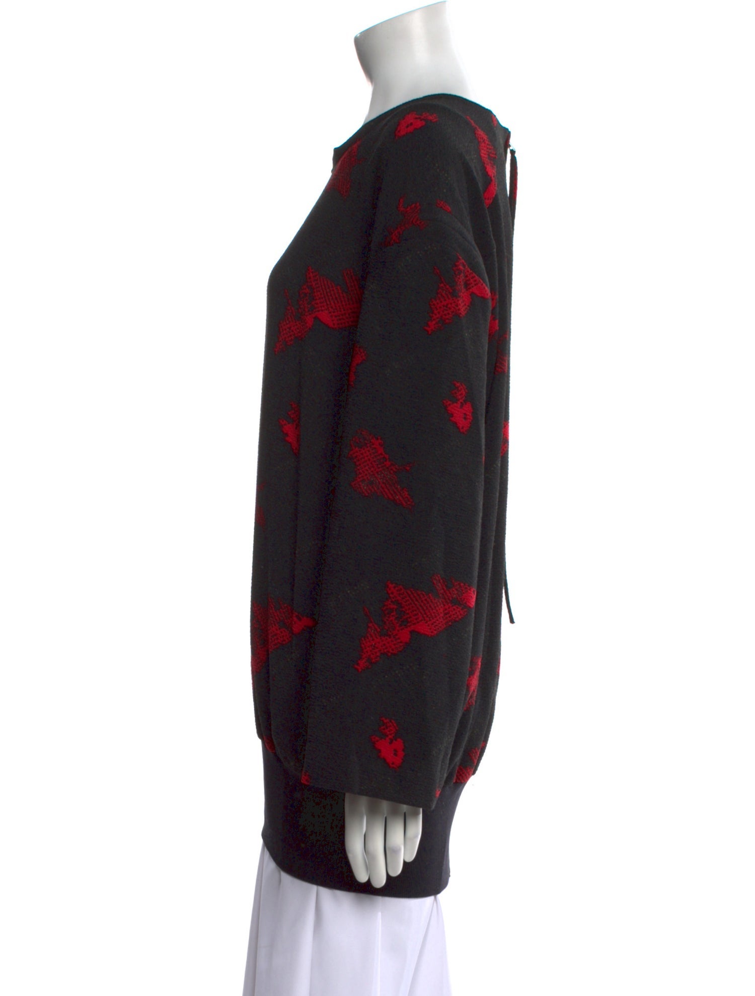 A Détacher Printed Scoop Neck Sweater