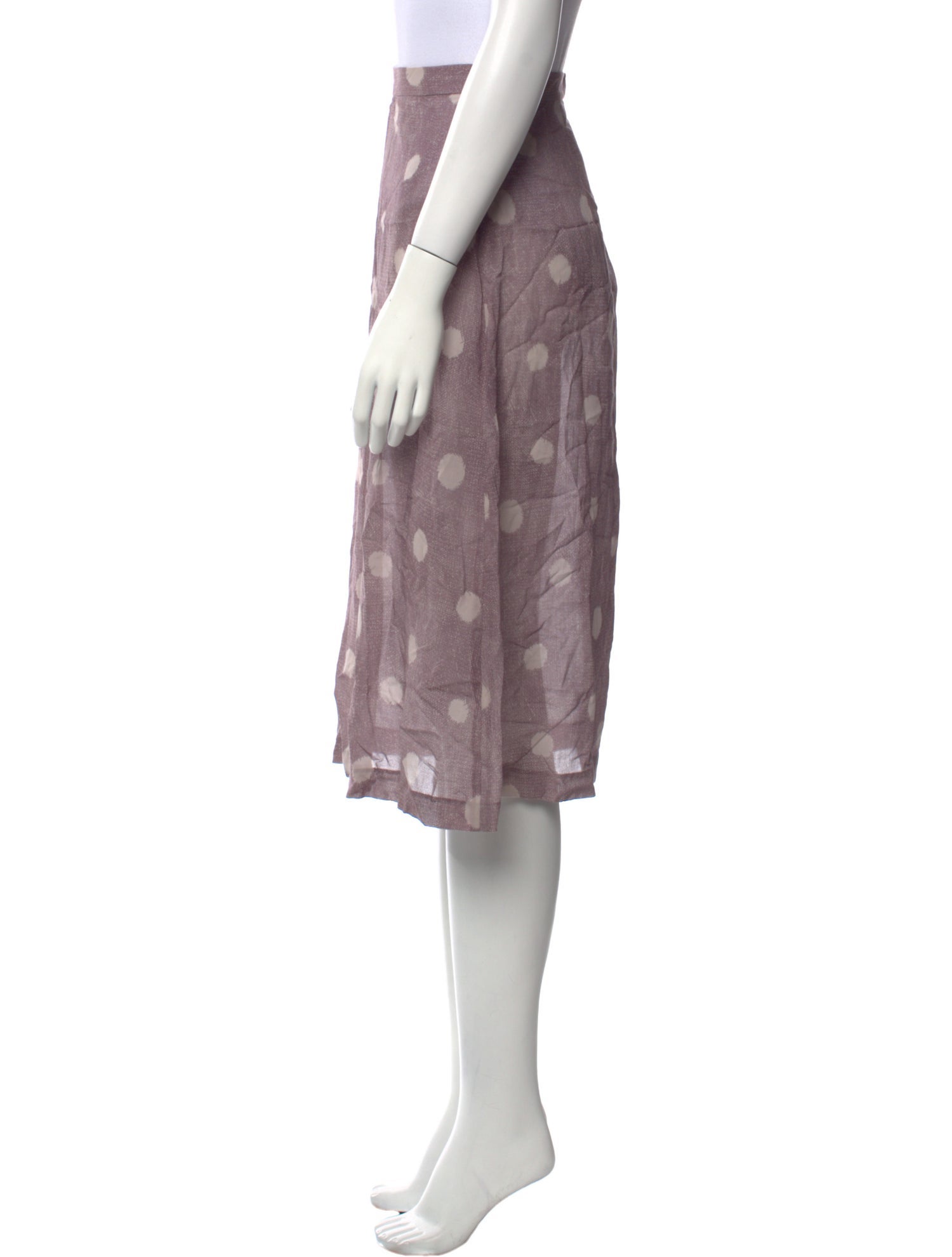 A Détacher Wool Knee-Length Skirt