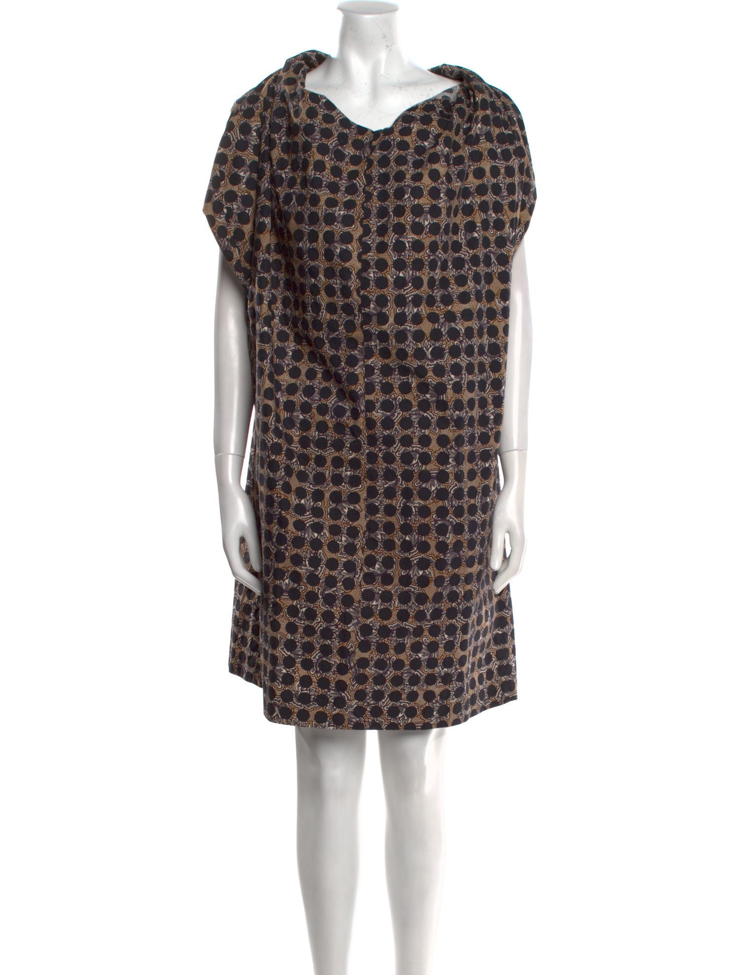 A Détacher Printed Knee-Length Dress