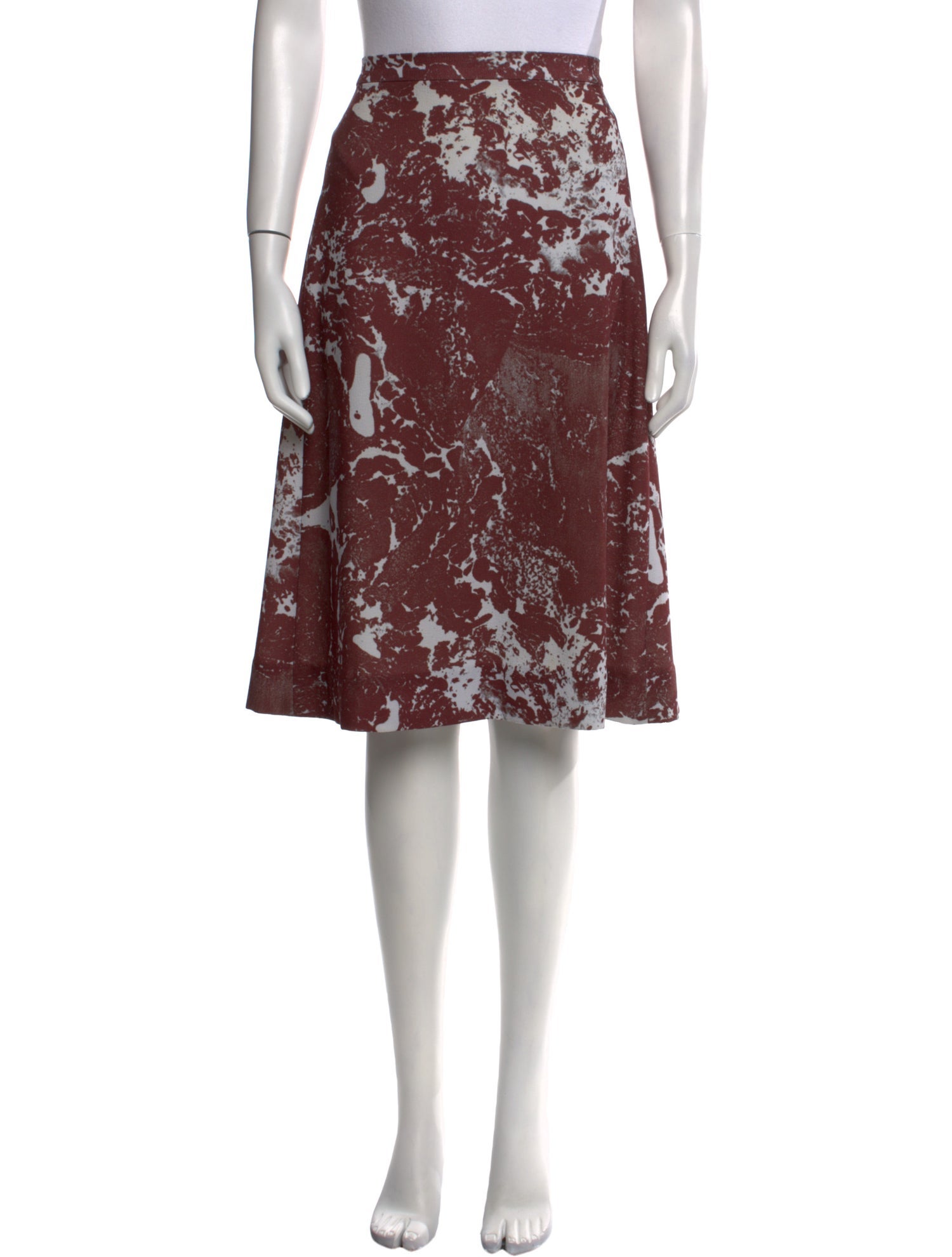 A Détacher Floral Print Knee-Length Skirt