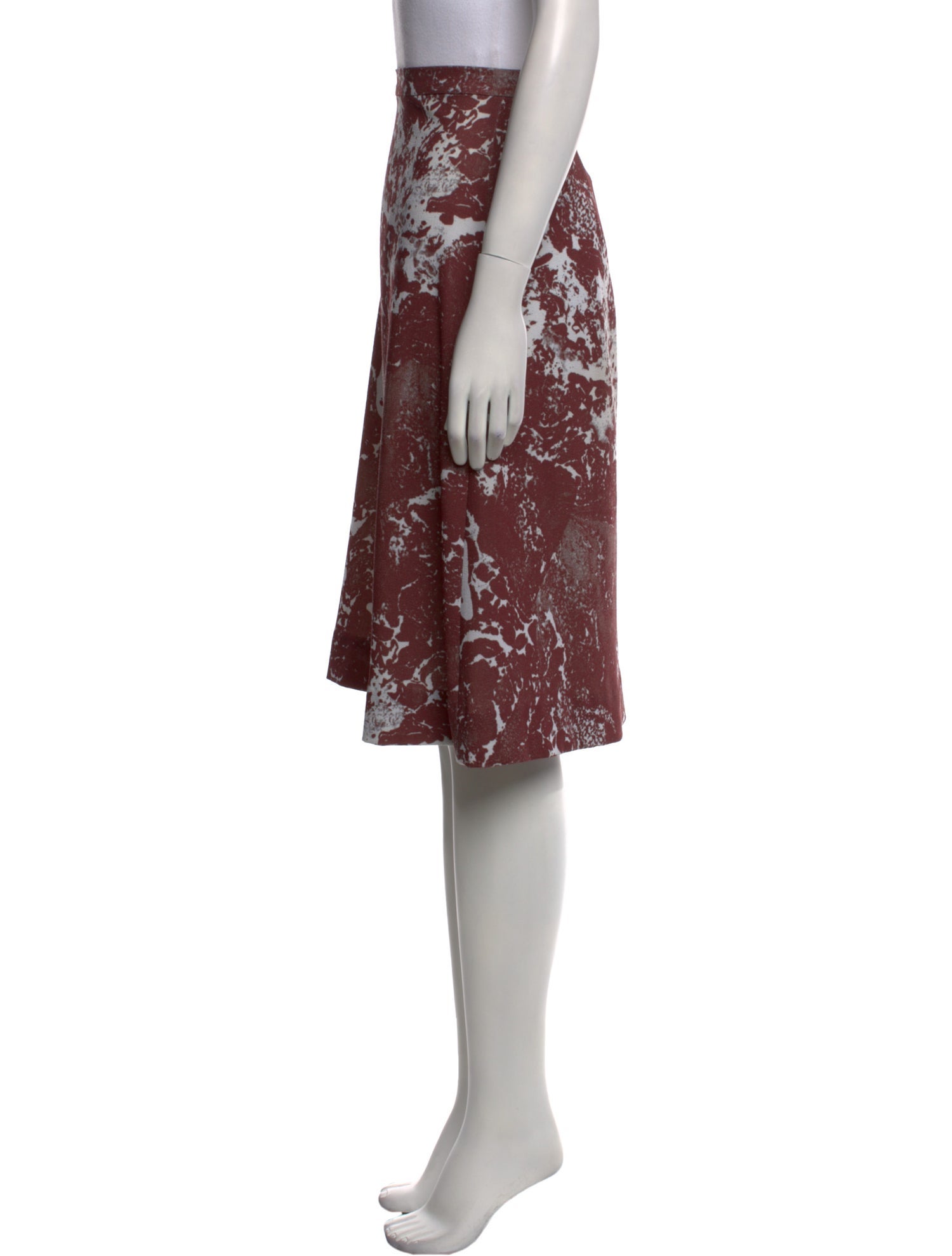 A Détacher Floral Print Knee-Length Skirt