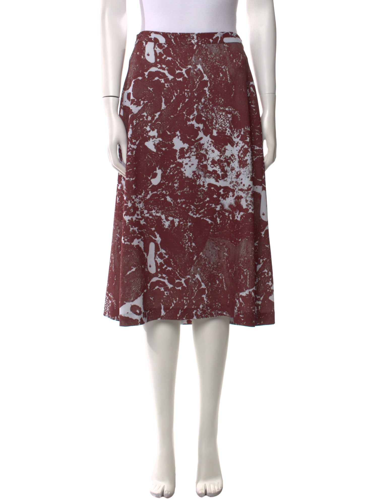 A Détacher Floral Print Knee-Length Skirt