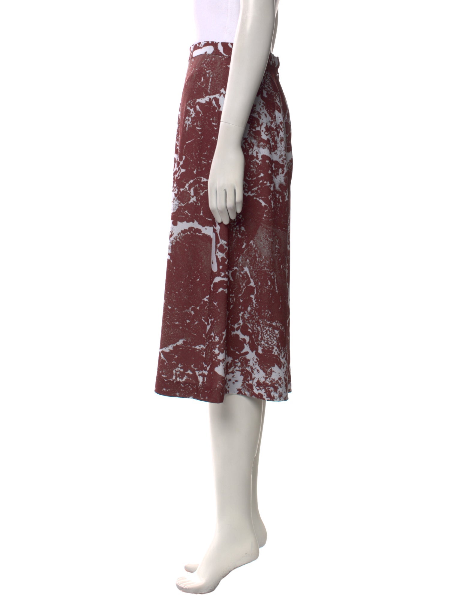 A Détacher Floral Print Knee-Length Skirt