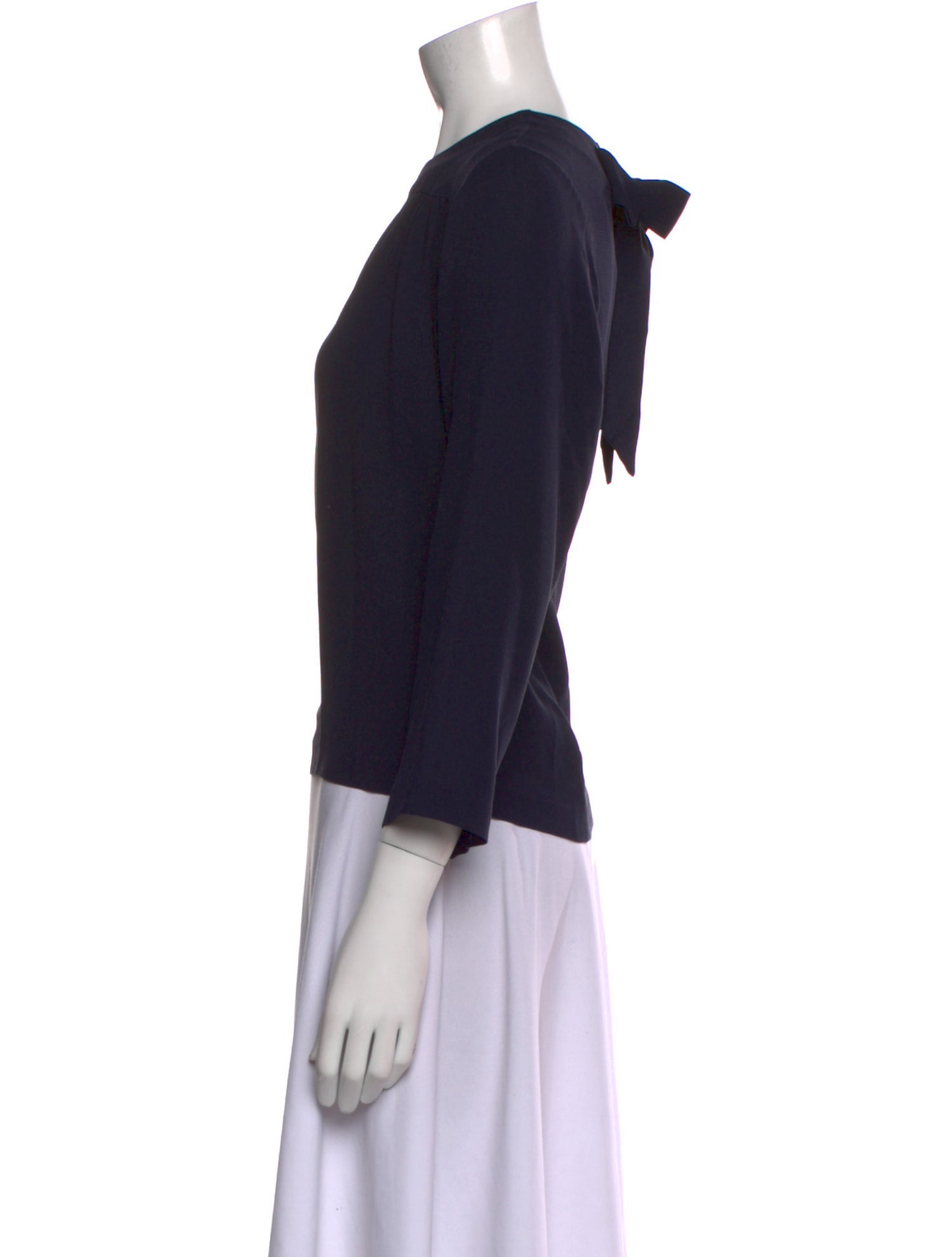 A Détacher Silk Crew Neck Crop Top