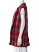 A Détacher Plaid Print Vest