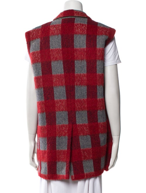 A Détacher Plaid Print Vest