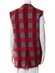 A Détacher Plaid Print Vest