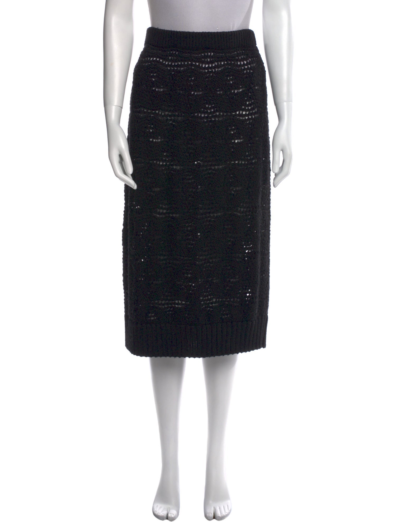 A Détacher Wool Knee-Length Skirt