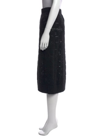 A Détacher Wool Knee-Length Skirt