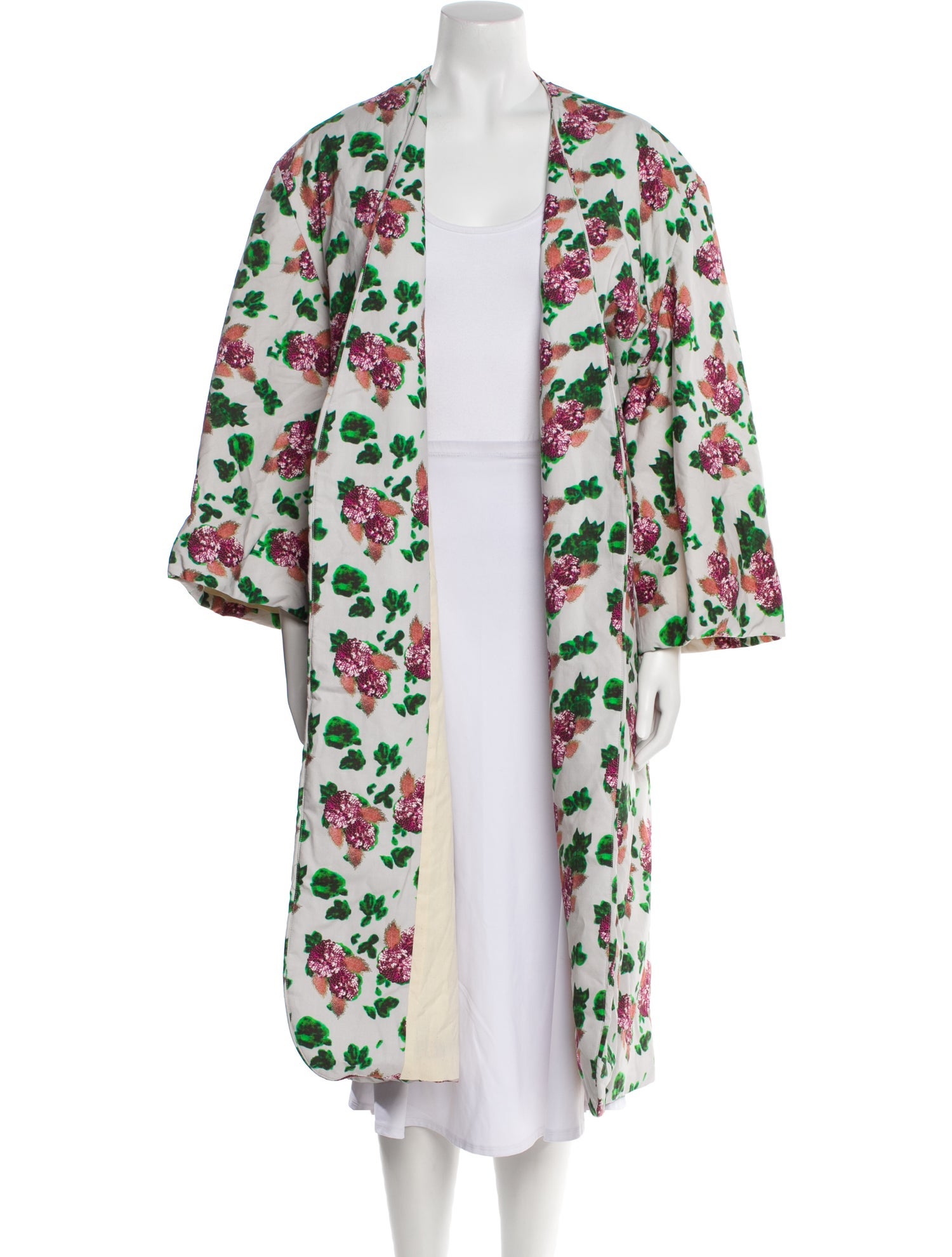 A Détacher Linen Floral Print Coat
