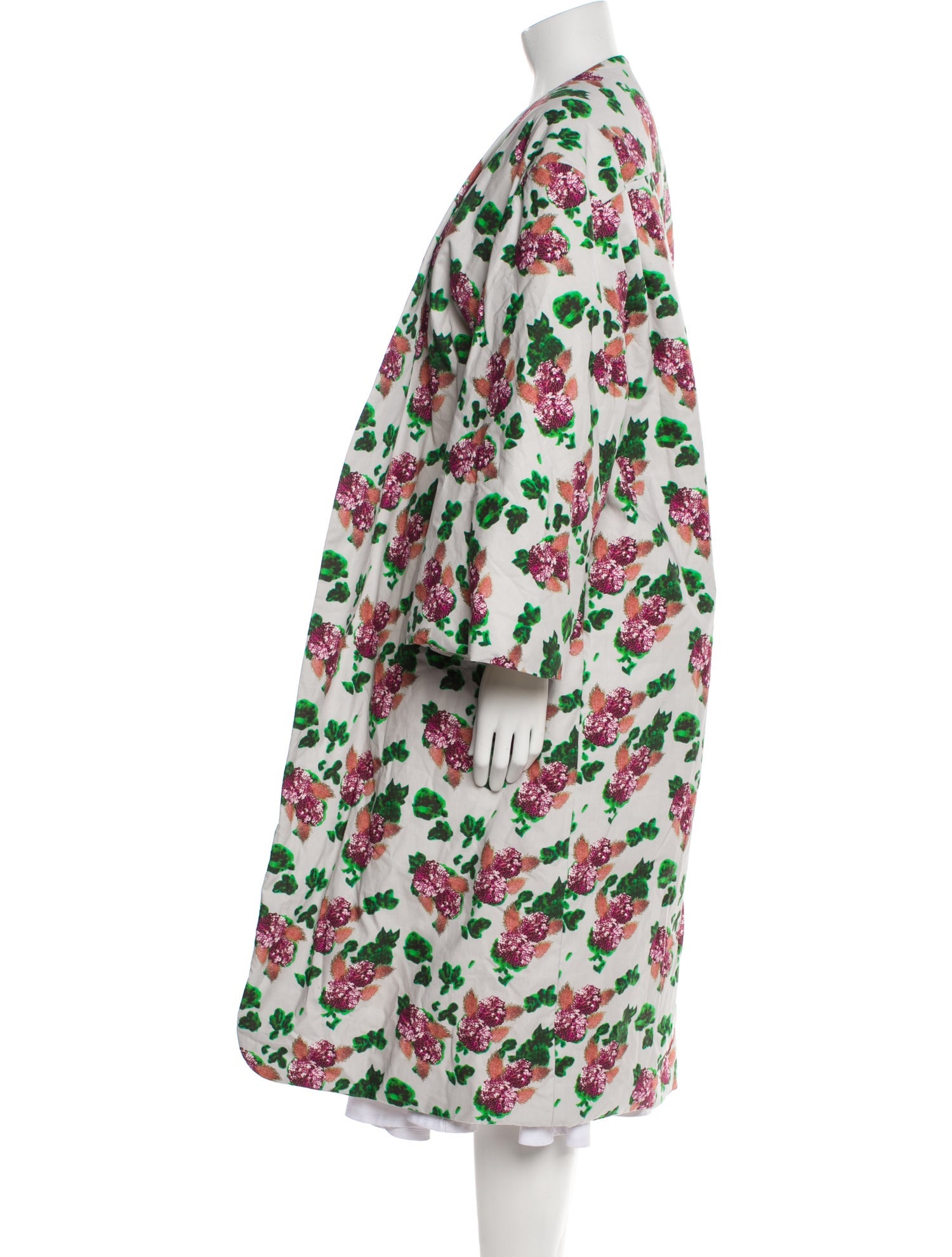 A Détacher Linen Floral Print Coat