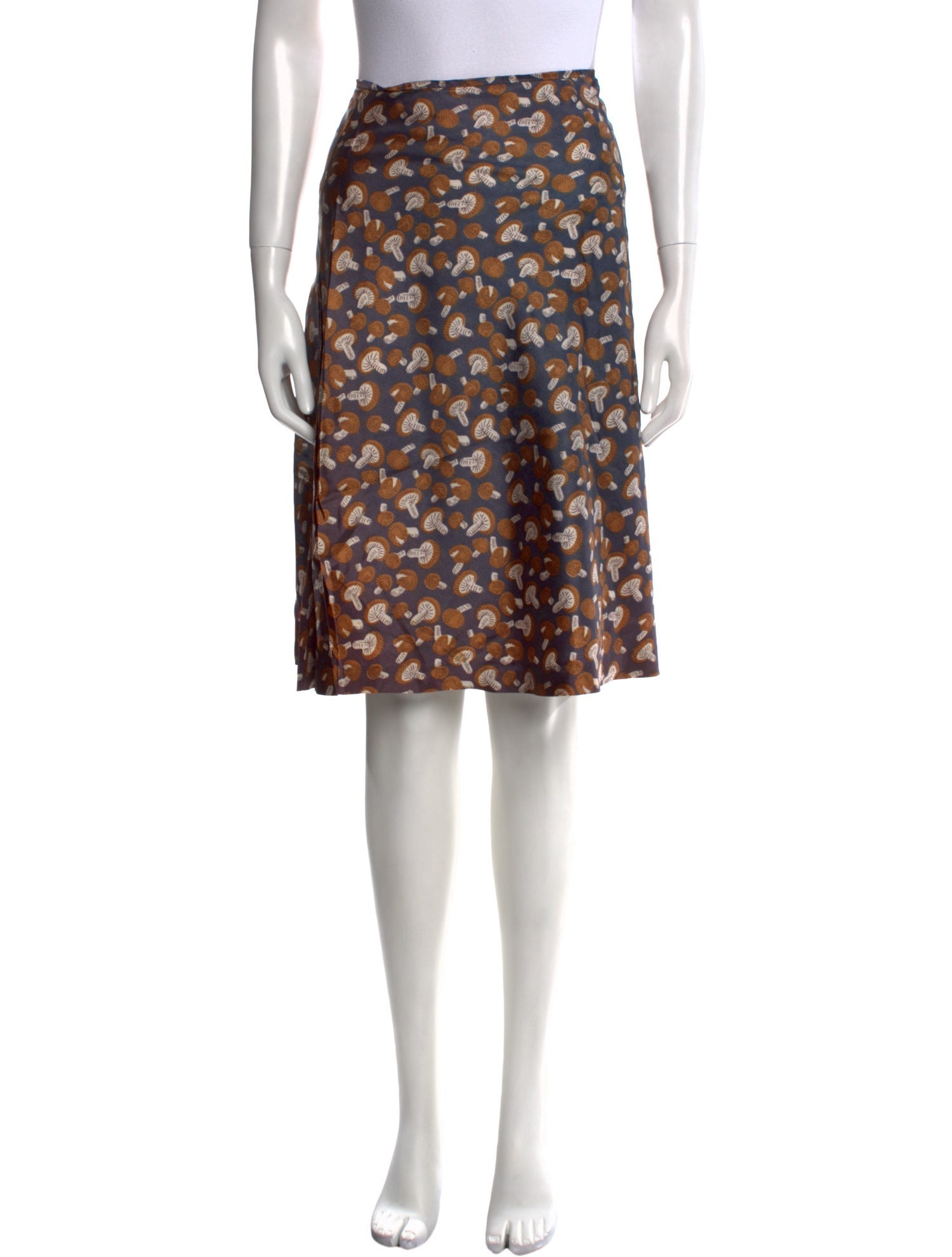 A Détacher Printed Knee-Length Skirt