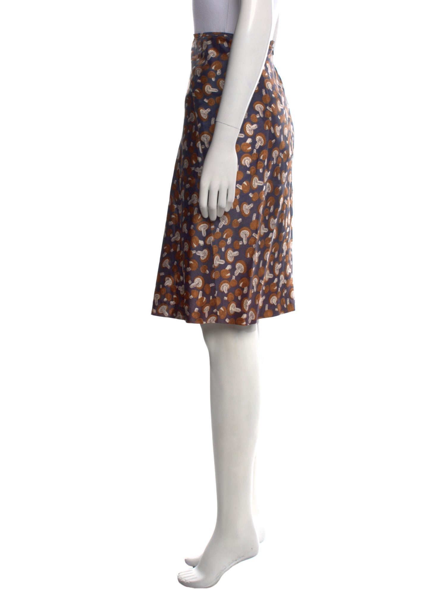 A Détacher Printed Knee-Length Skirt