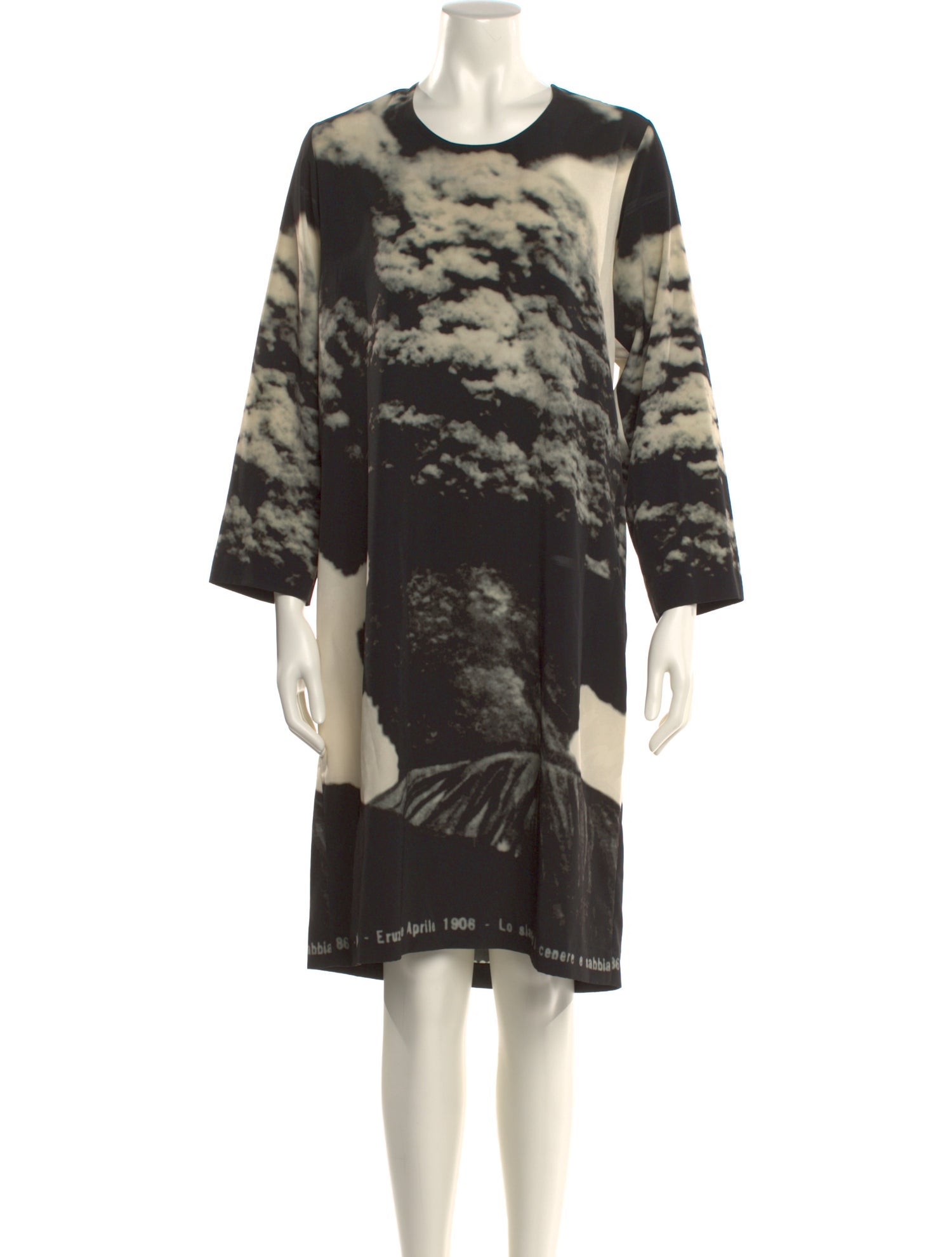 A Détacher Printed Knee-Length Dress