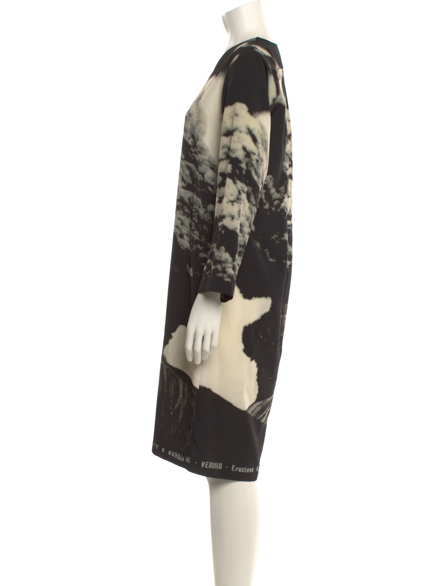 A Détacher Printed Knee-Length Dress