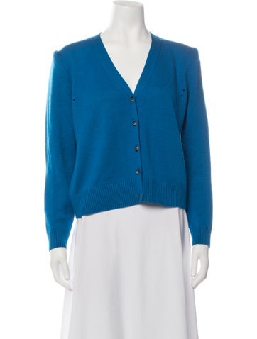 Pre-owned A Detacher V-neck Sweater In Blue
