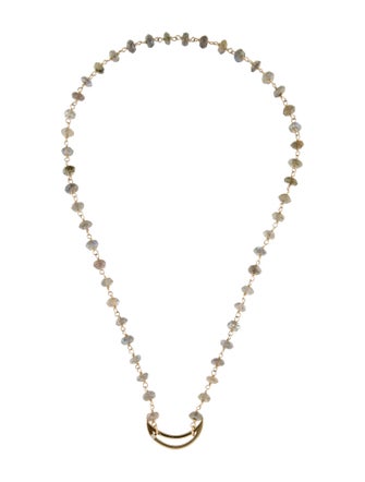 Andrea Fohrman 14K Labradorite & Diamond Beaded Necklace