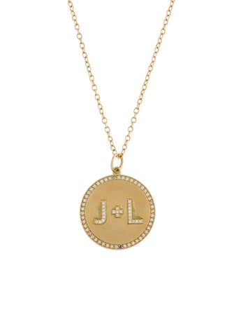 Andrea Fohrman 14K Diamond 'J+L' Pendant Necklace