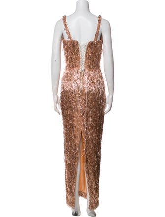 Albina dyla Square Neckline Long Dress