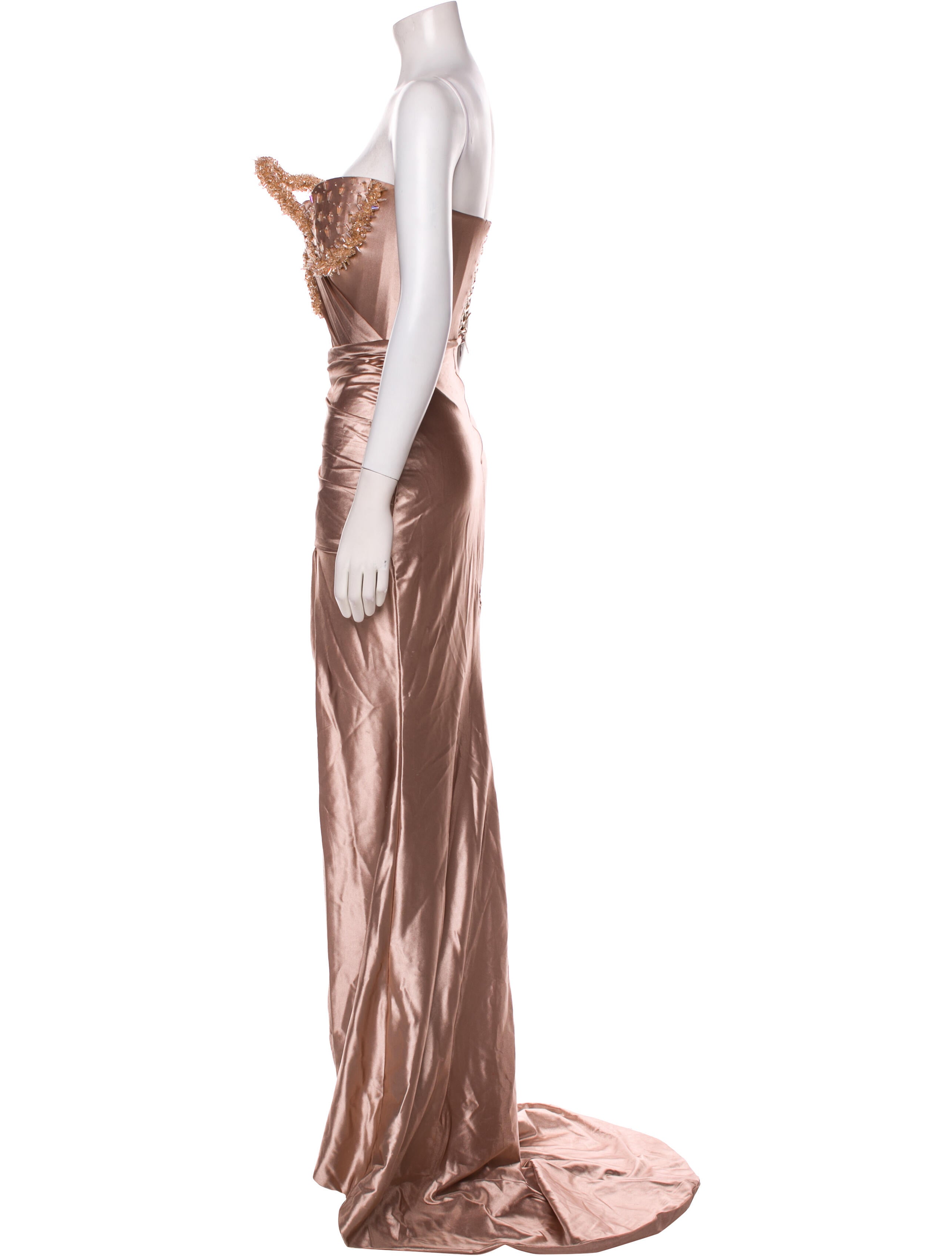 Albina dyla Strapless Long Dress