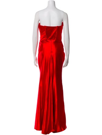 Albina dyla Strapless Long Dress