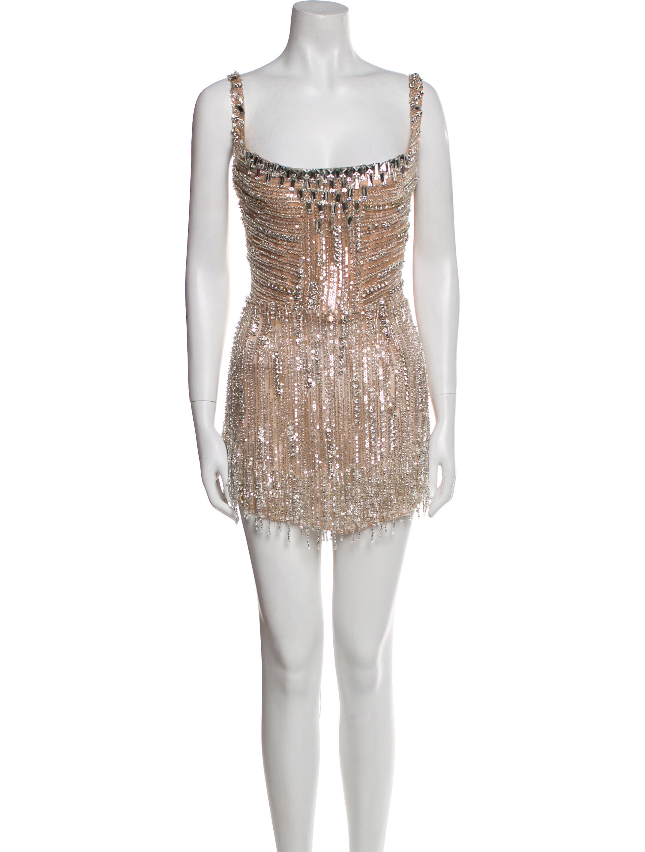 Albina dyla Square Neckline Mini Dress