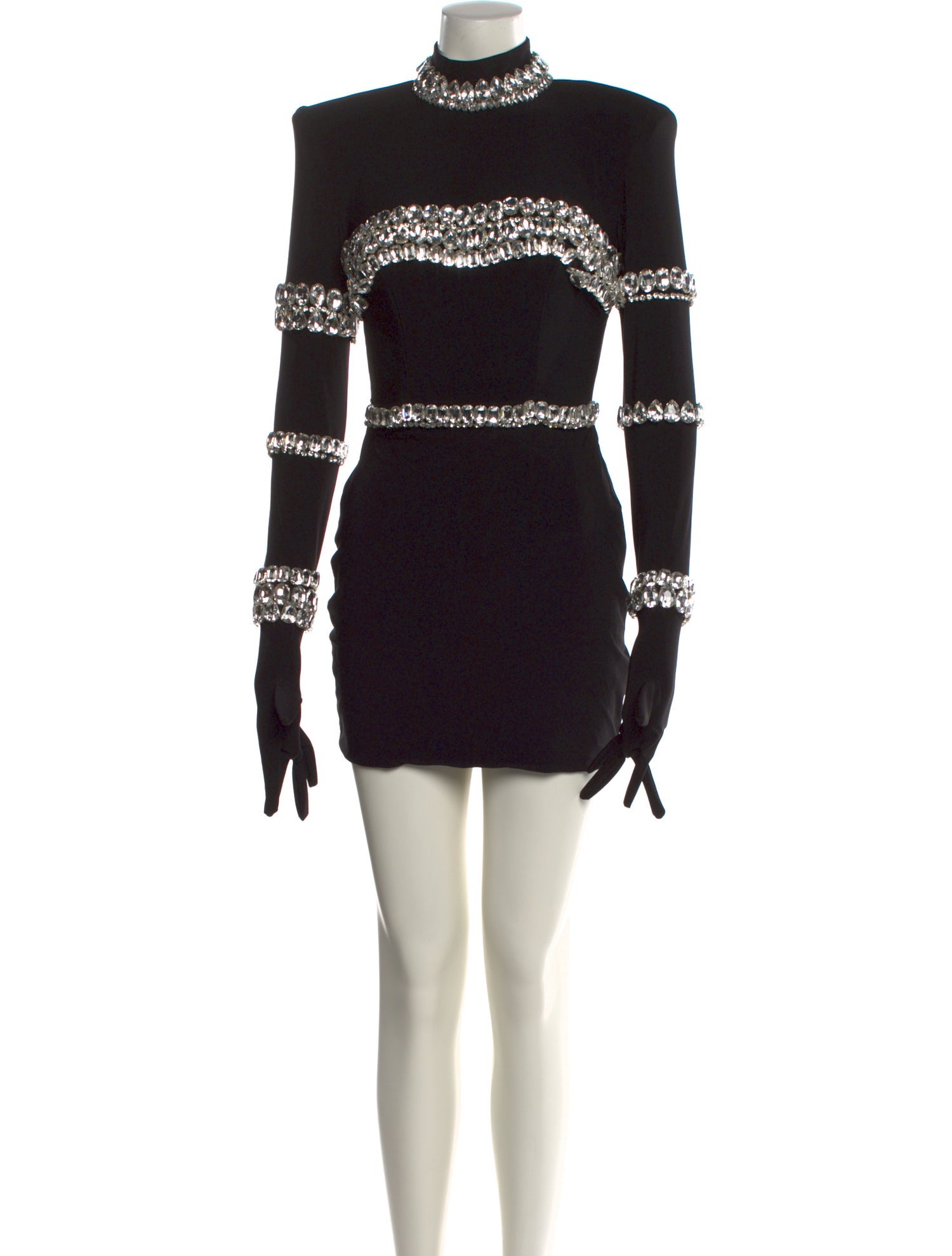 Albina dyla Mock Neck Mini Dress