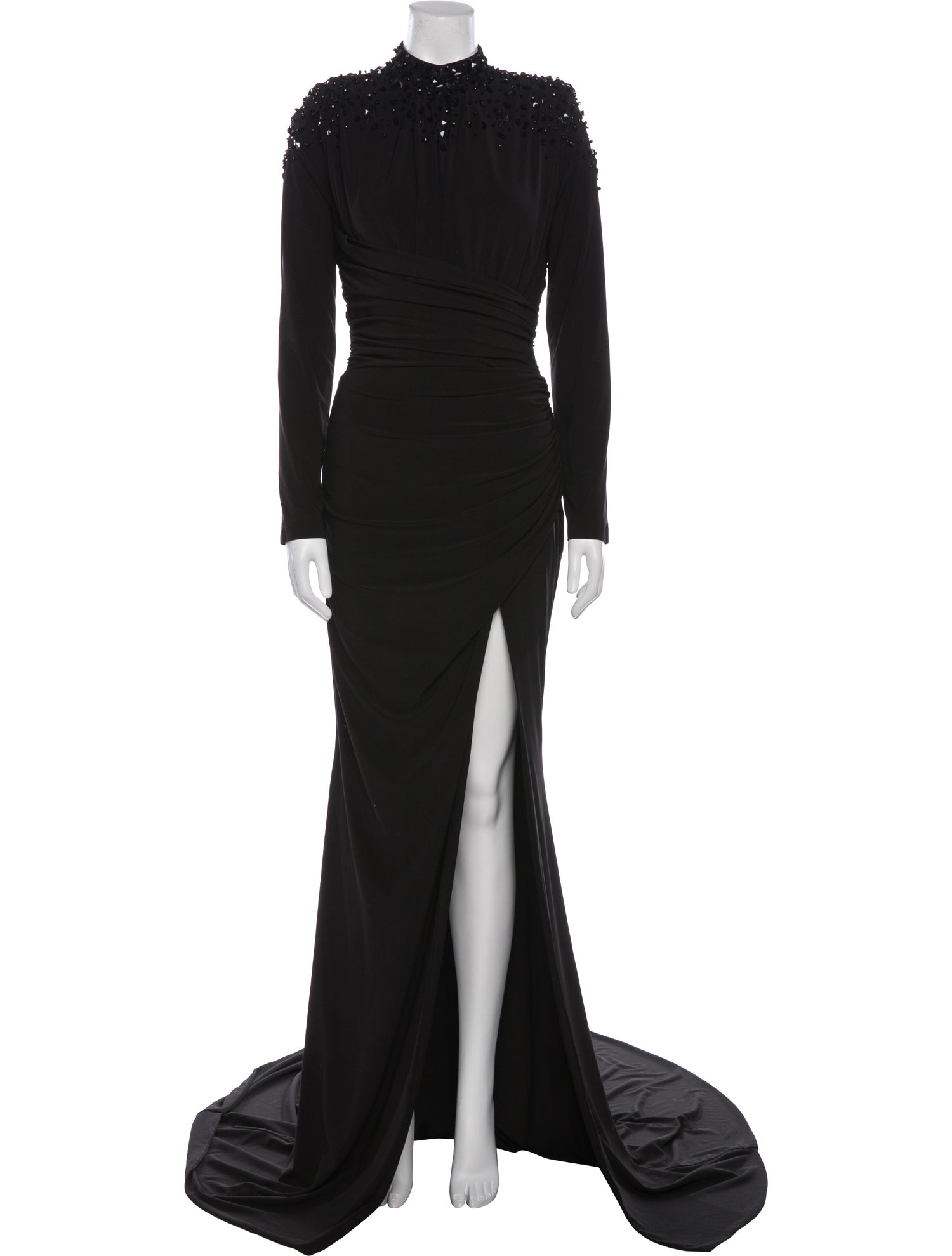 Albina dyla Mock Neck Long Dress