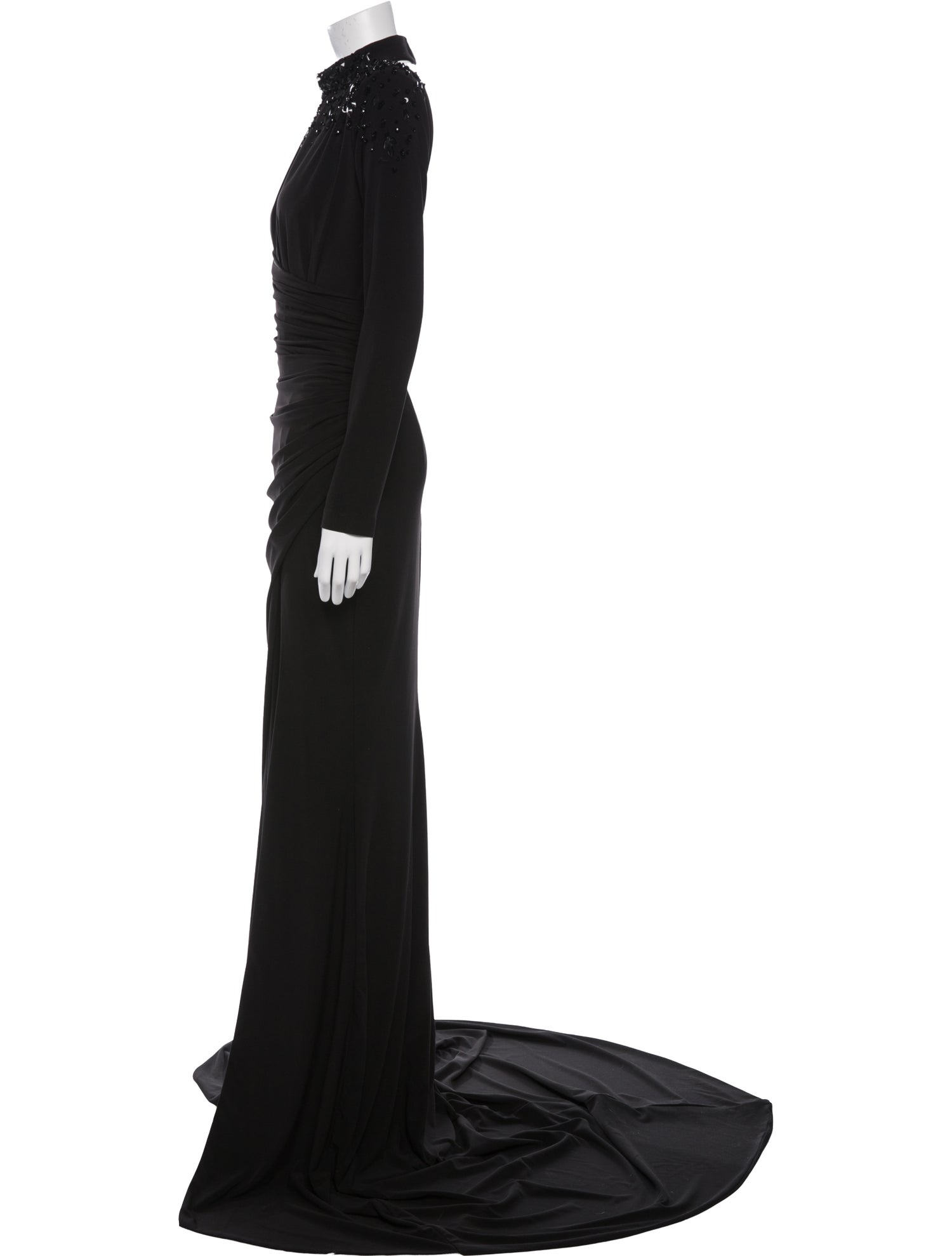 Albina dyla Mock Neck Long Dress