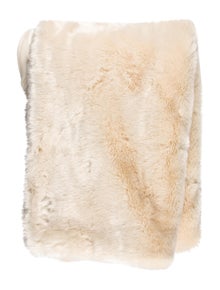 Adrienne Landau Faux Fur Throw Blanket Neutrals Throws Pillows Throws Adr26281 The Realreal