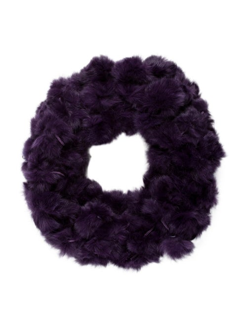 Adrienne Landau Fur Snood Purple