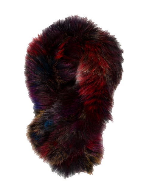 Adrienne Landau Fur Snood Red