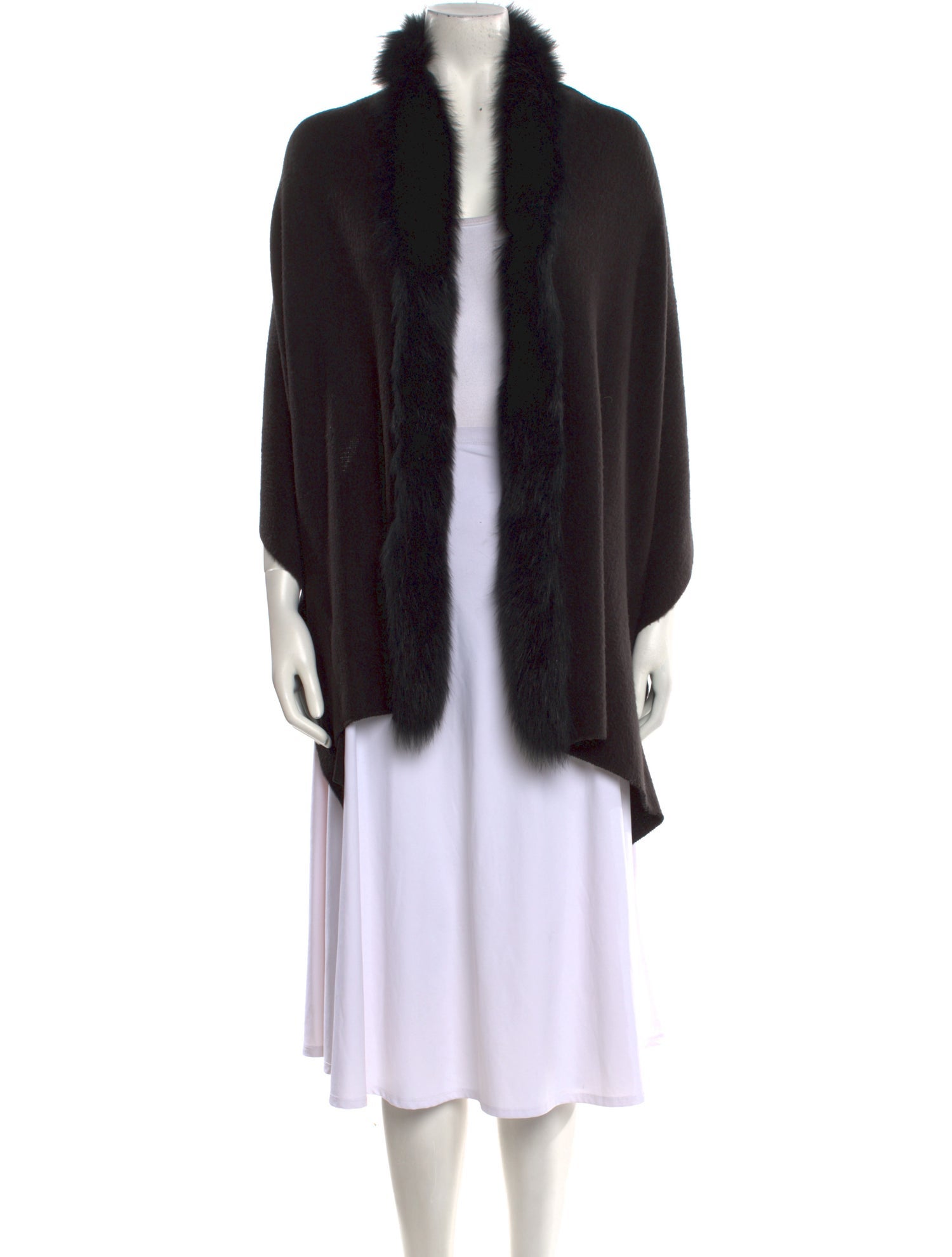 Adrienne Landau Fox Open Front Sweater