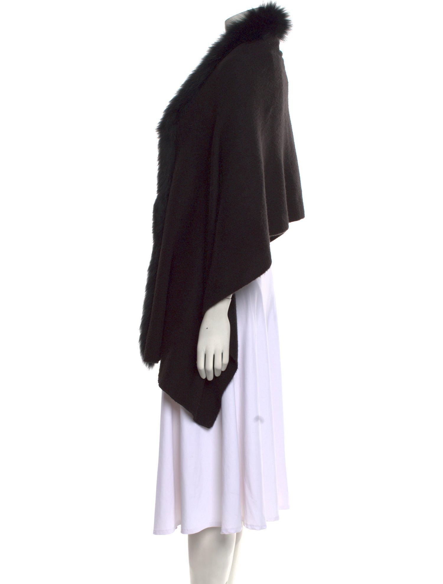 Adrienne Landau Fox Open Front Sweater