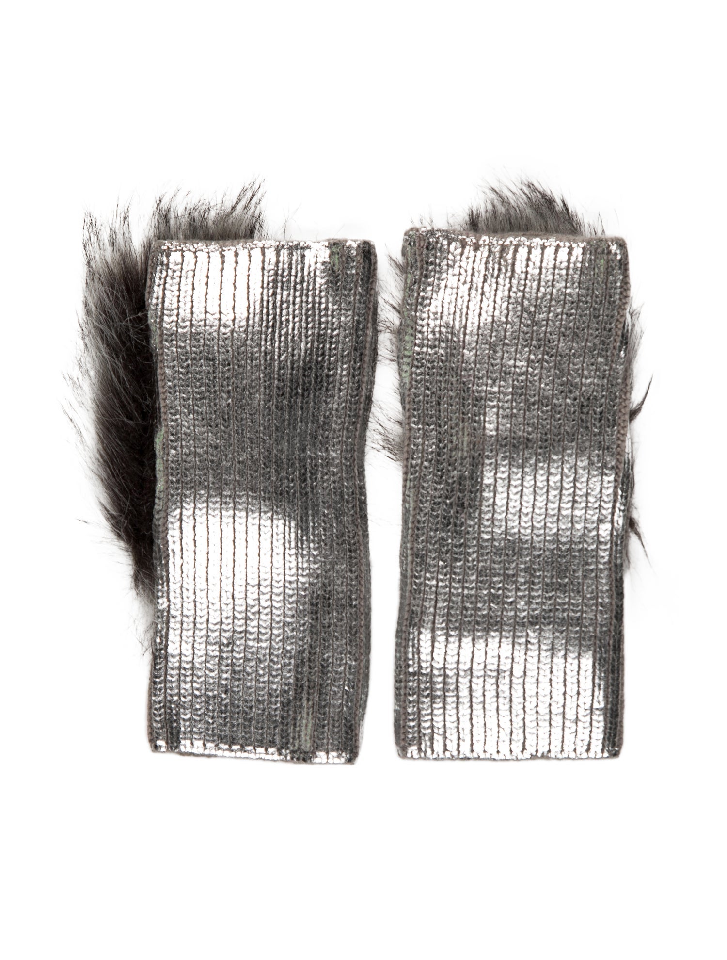 Adrienne Landau Metallic Fingerless Gloves w/ Tags w/ Tags