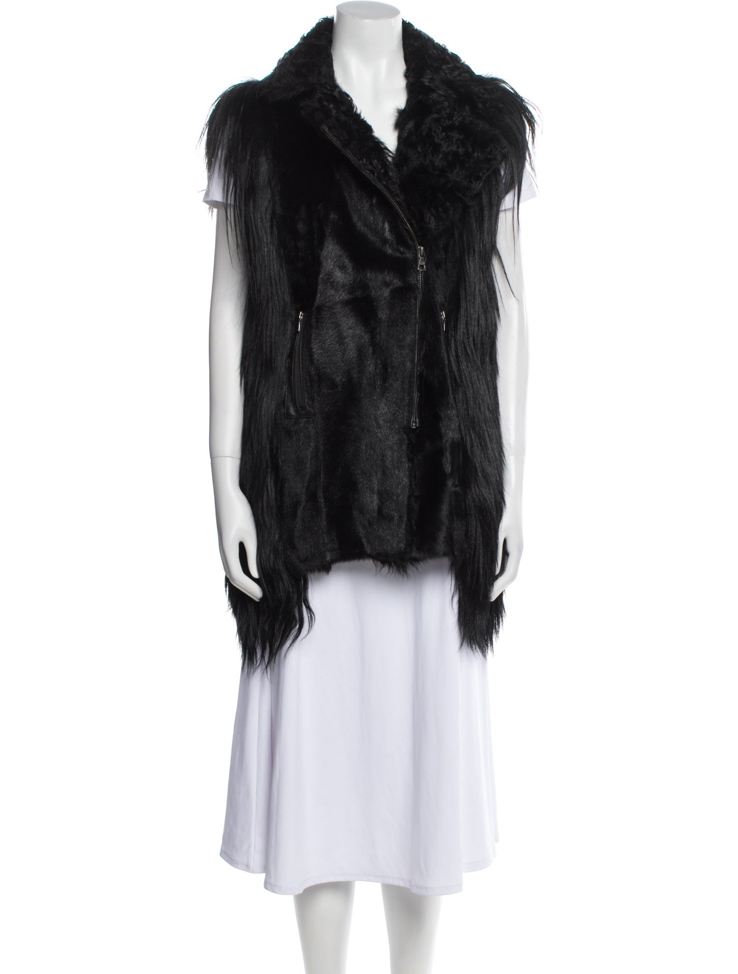 Adrienne Landau Lamb Leather Coat