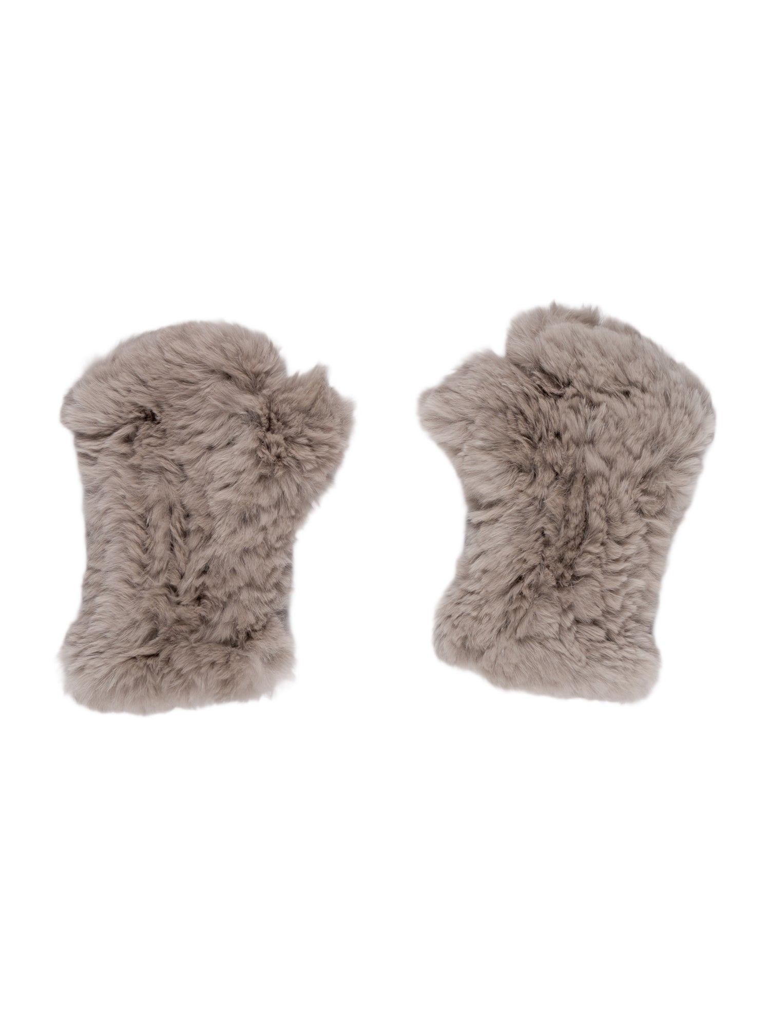 Adrienne Landau Rabbit Fur Fingerless Gloves