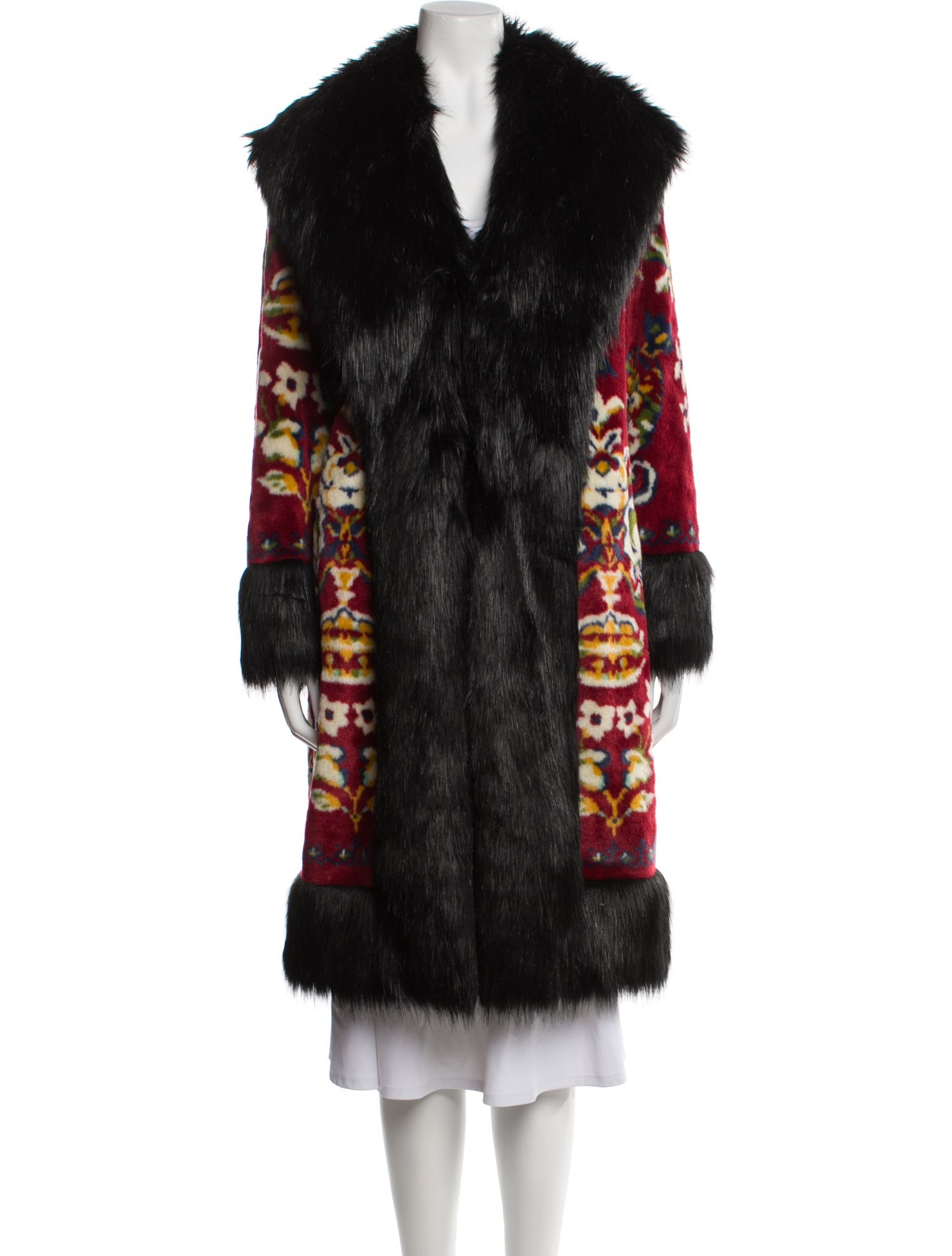 Adrienne Landau Vintage 2000's Faux Fur Coat
