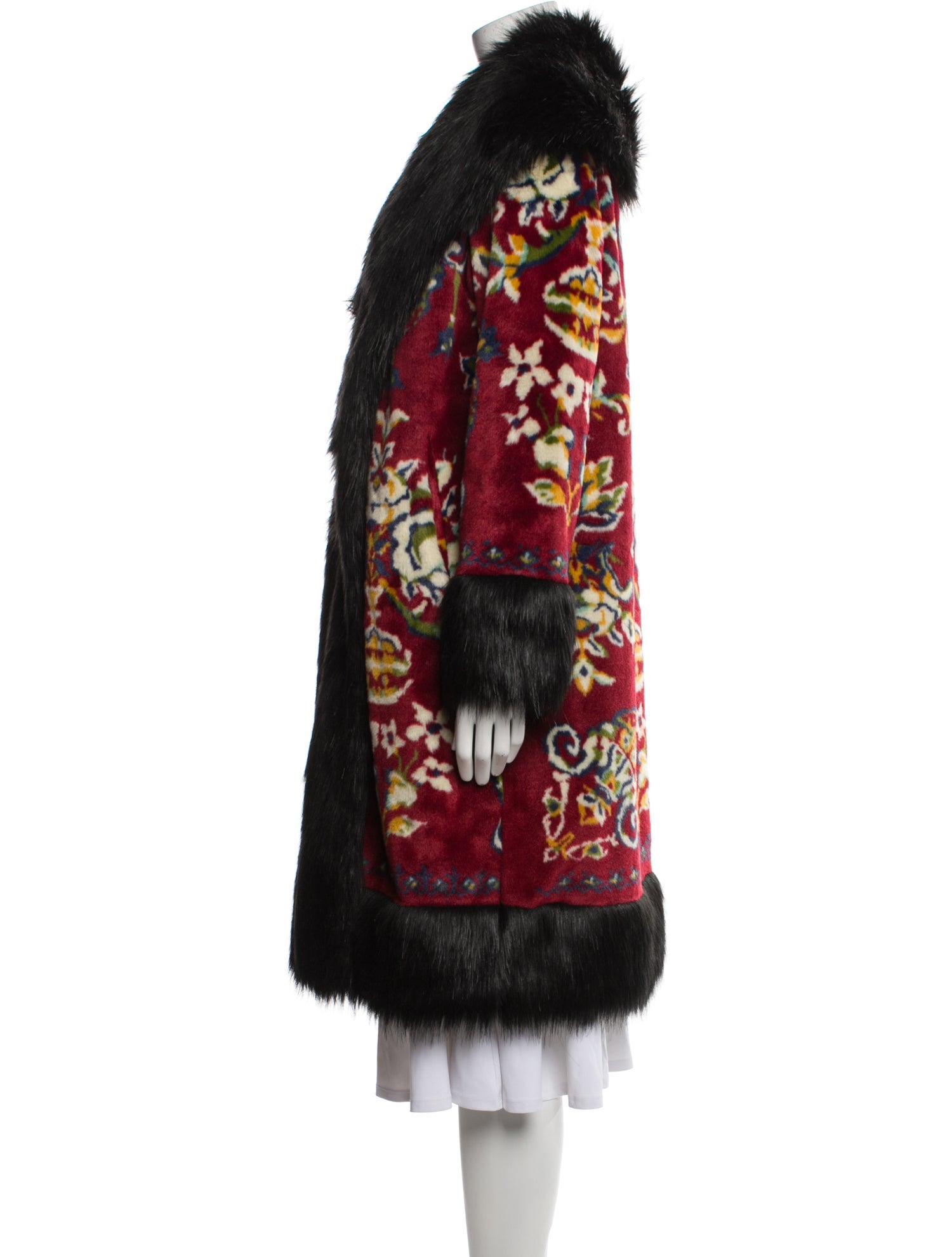 Adrienne Landau Vintage 2000's Faux Fur Coat