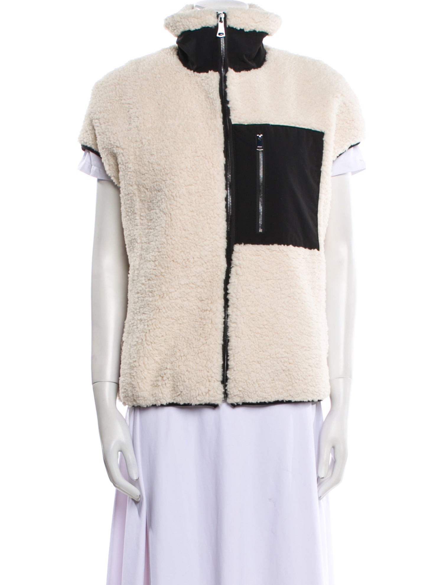 Adrienne Landau Colorblock Pattern Vest