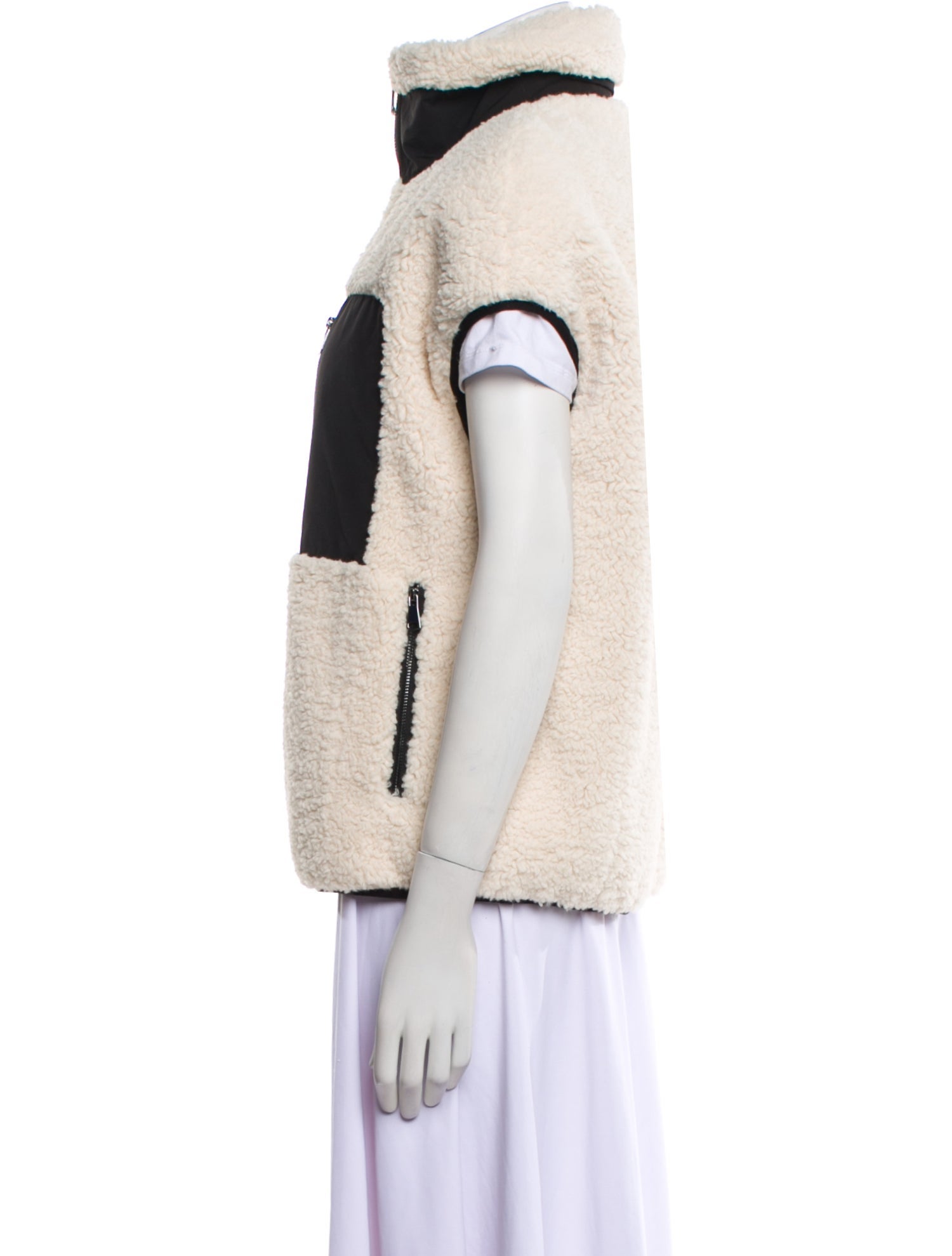 Adrienne Landau Colorblock Pattern Vest