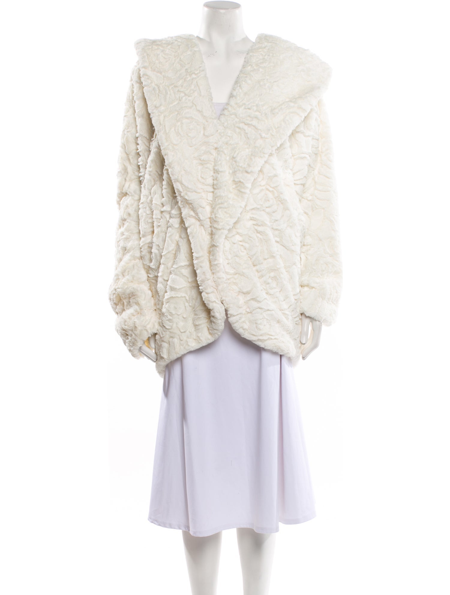 Adrienne Landau Faux Fur Coat