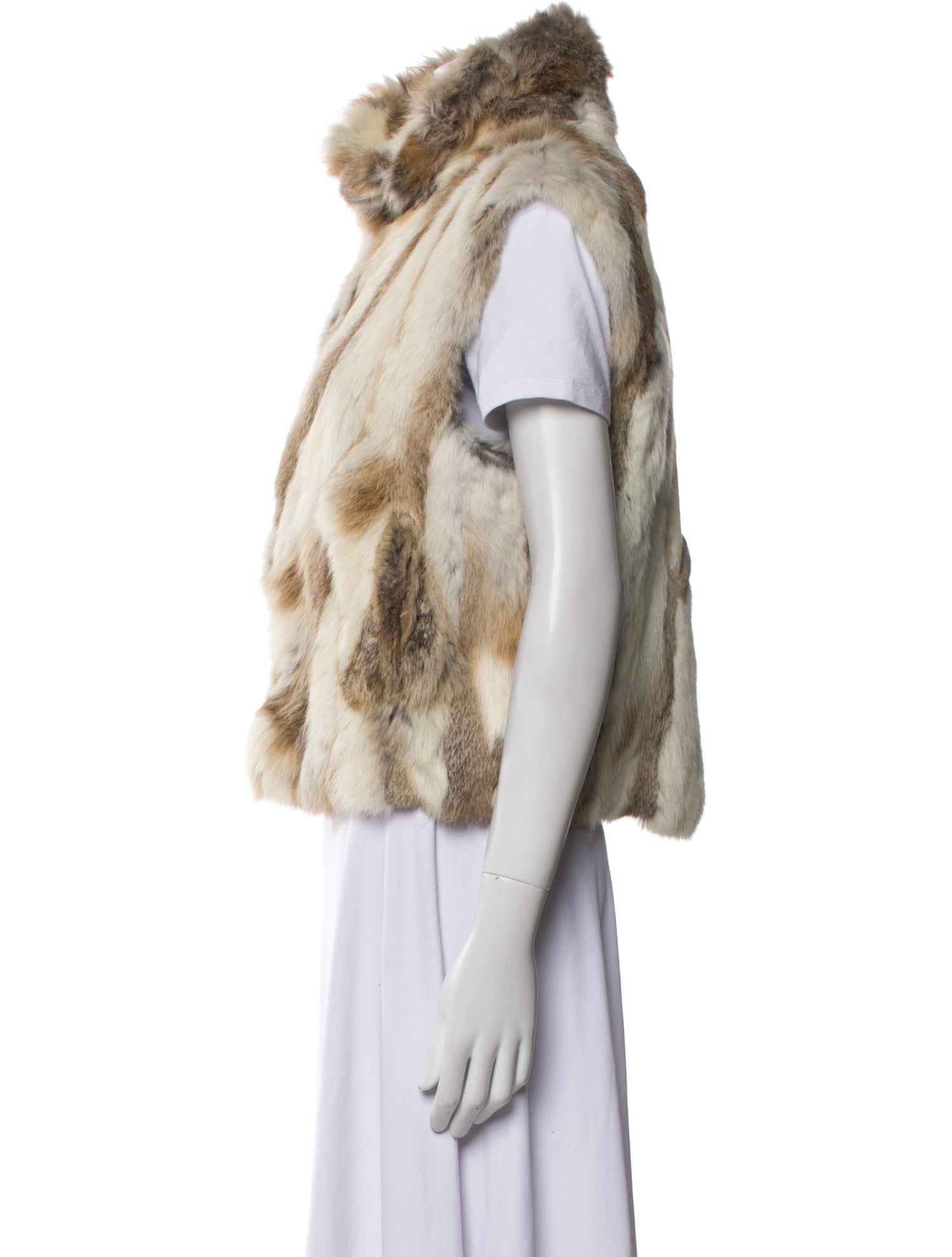 Adrienne Landau Fur Animal Print Fur Jacket