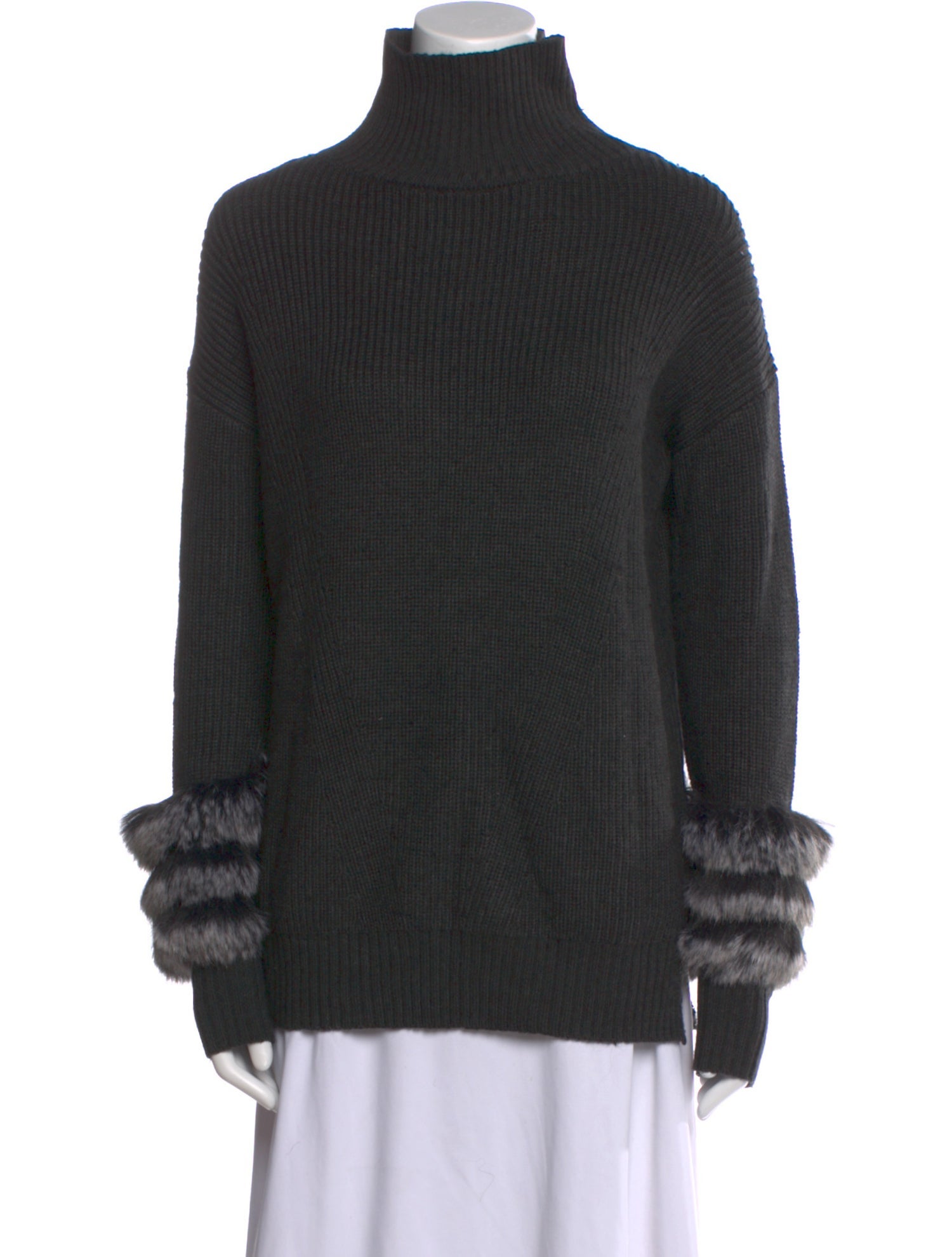 Adrienne Landau Wool Turtleneck Sweater