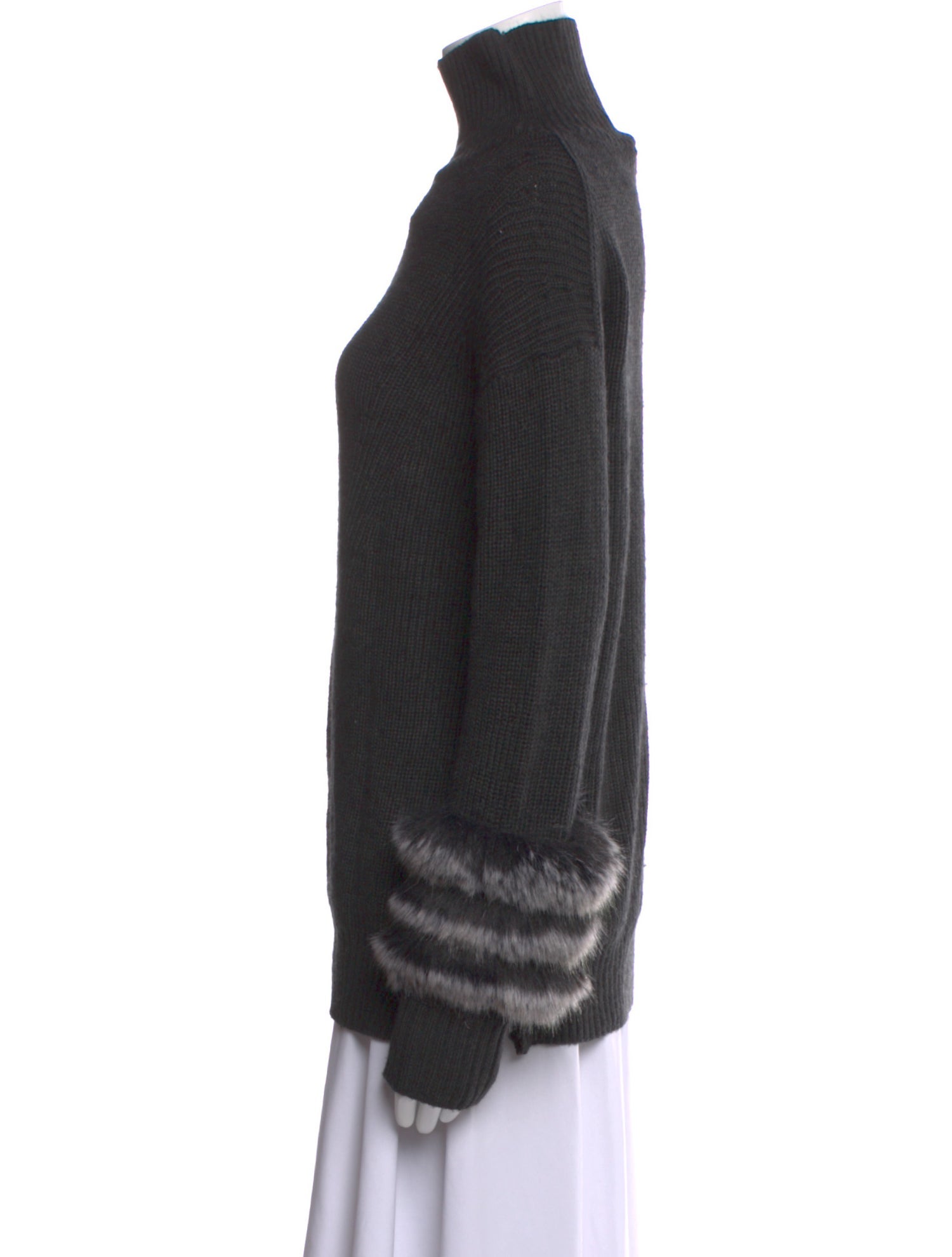 Adrienne Landau Wool Turtleneck Sweater