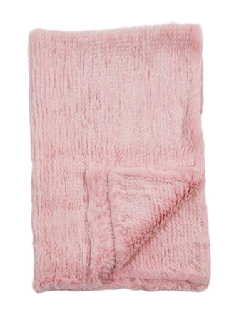 Adrienne Landau Rabbit Fur Throw Blanket