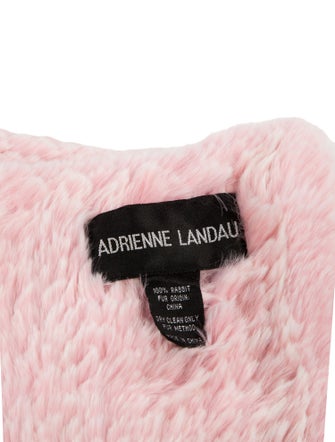 Adrienne Landau Rabbit Fur Throw Blanket
