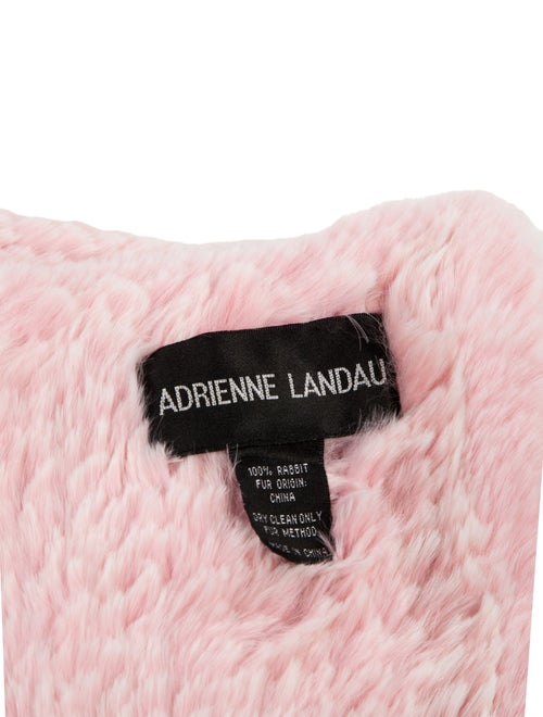 Adrienne Landau Rabbit Fur Throw Blanket