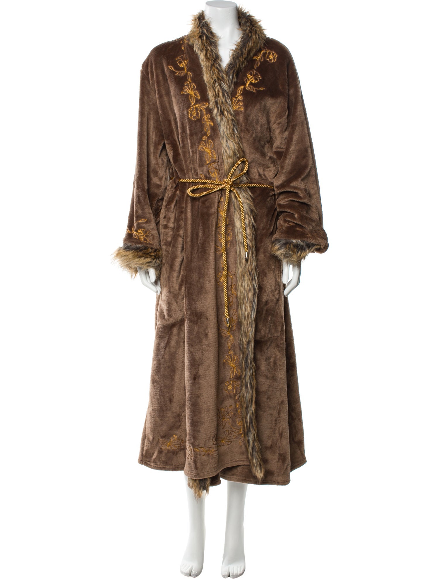 Adrienne Landau Faux Fur Coat